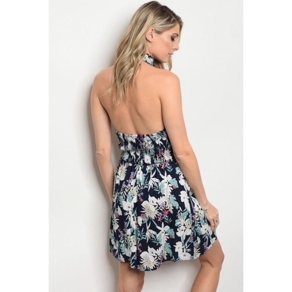 New dress navy floral - Picture 3 of 4